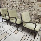 Set of 3 vintage Knoll Antimott armchairs 1960