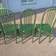 Lot de 6 chaises de bistrot baumann eden terrasse verte bois - vintage