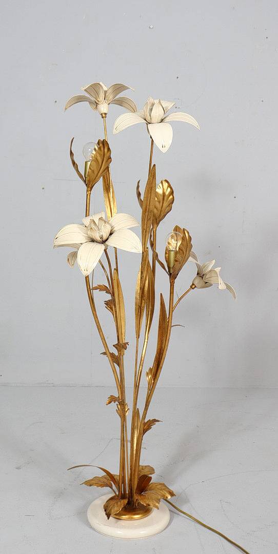 Hans Kögl. In the style of. Floral floor lamp, Hollywood Regency, 1970s.
