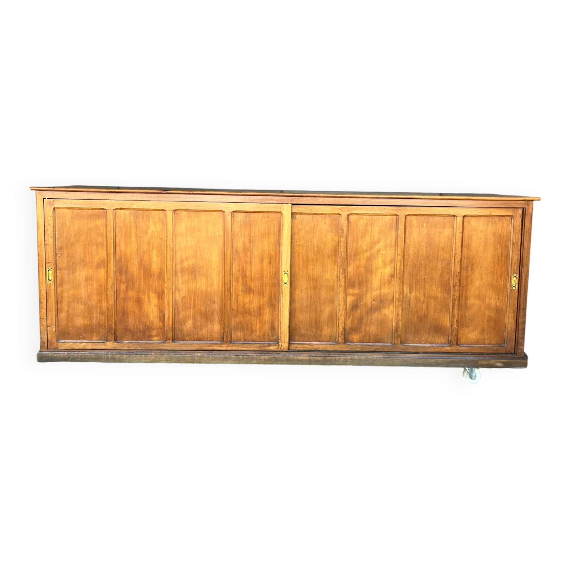 Old counter with sliding doors