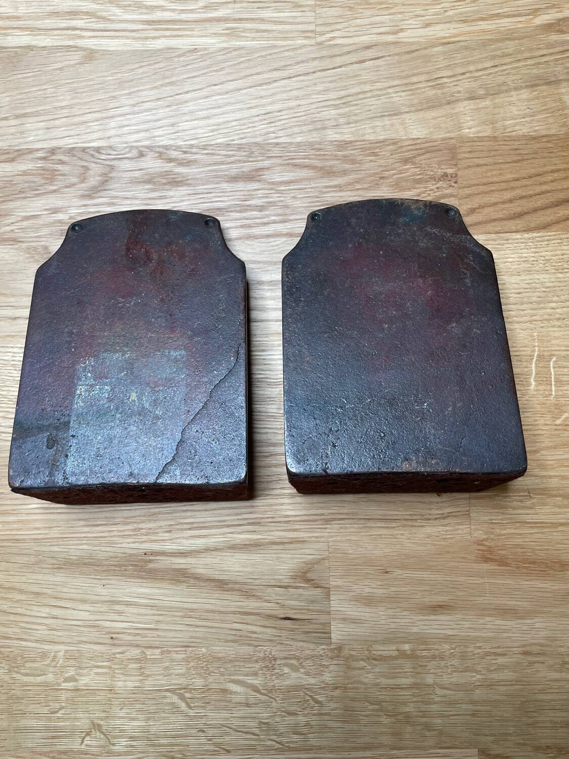 Serre-livres vintage en fonte - motif bateau ancien