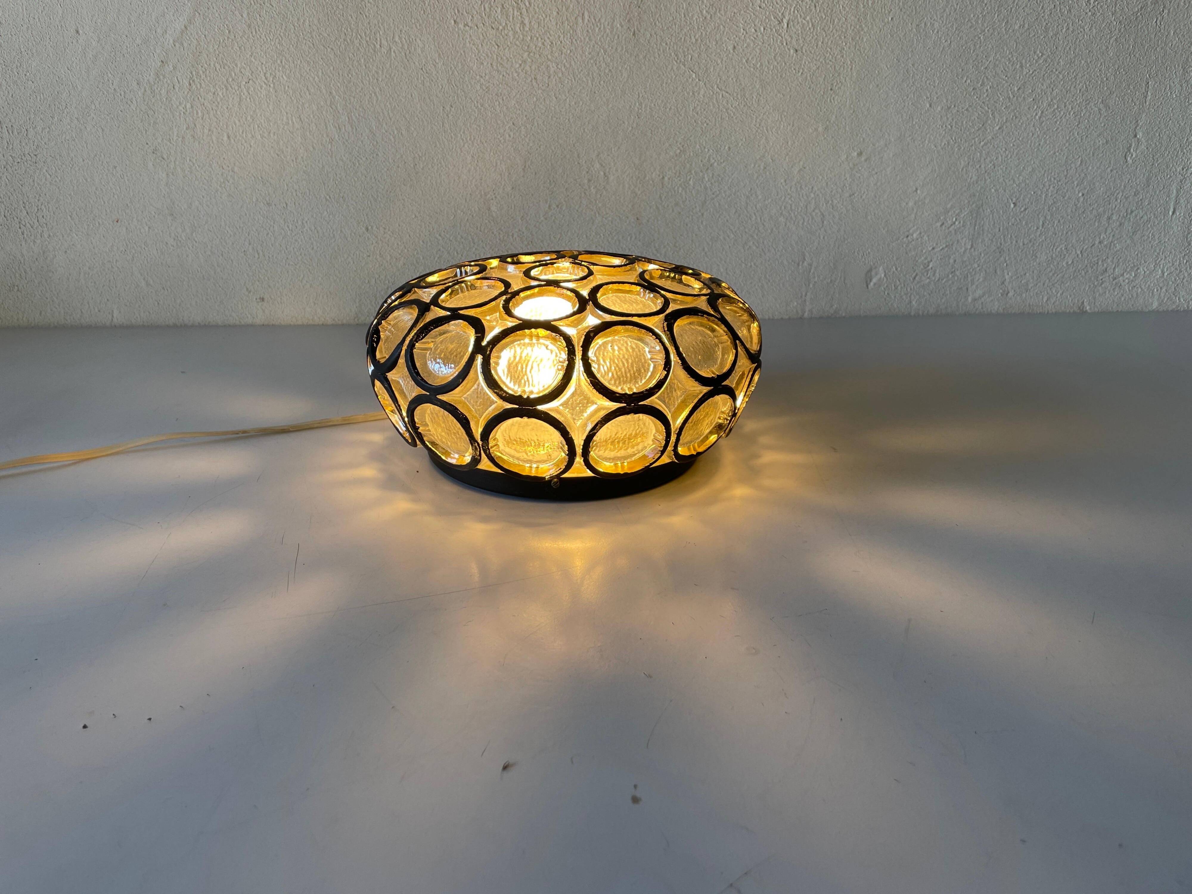 Iron or structured glass wall light by Limburg, 1960s, Germany.