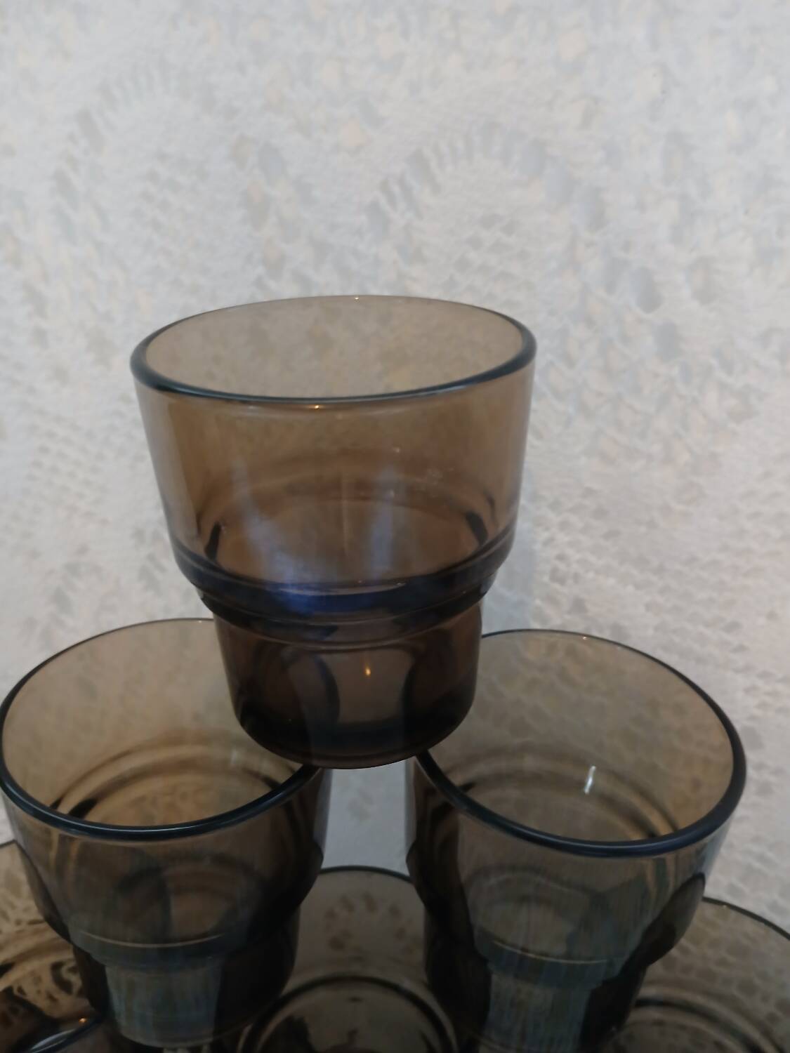 10 vintage water glasses