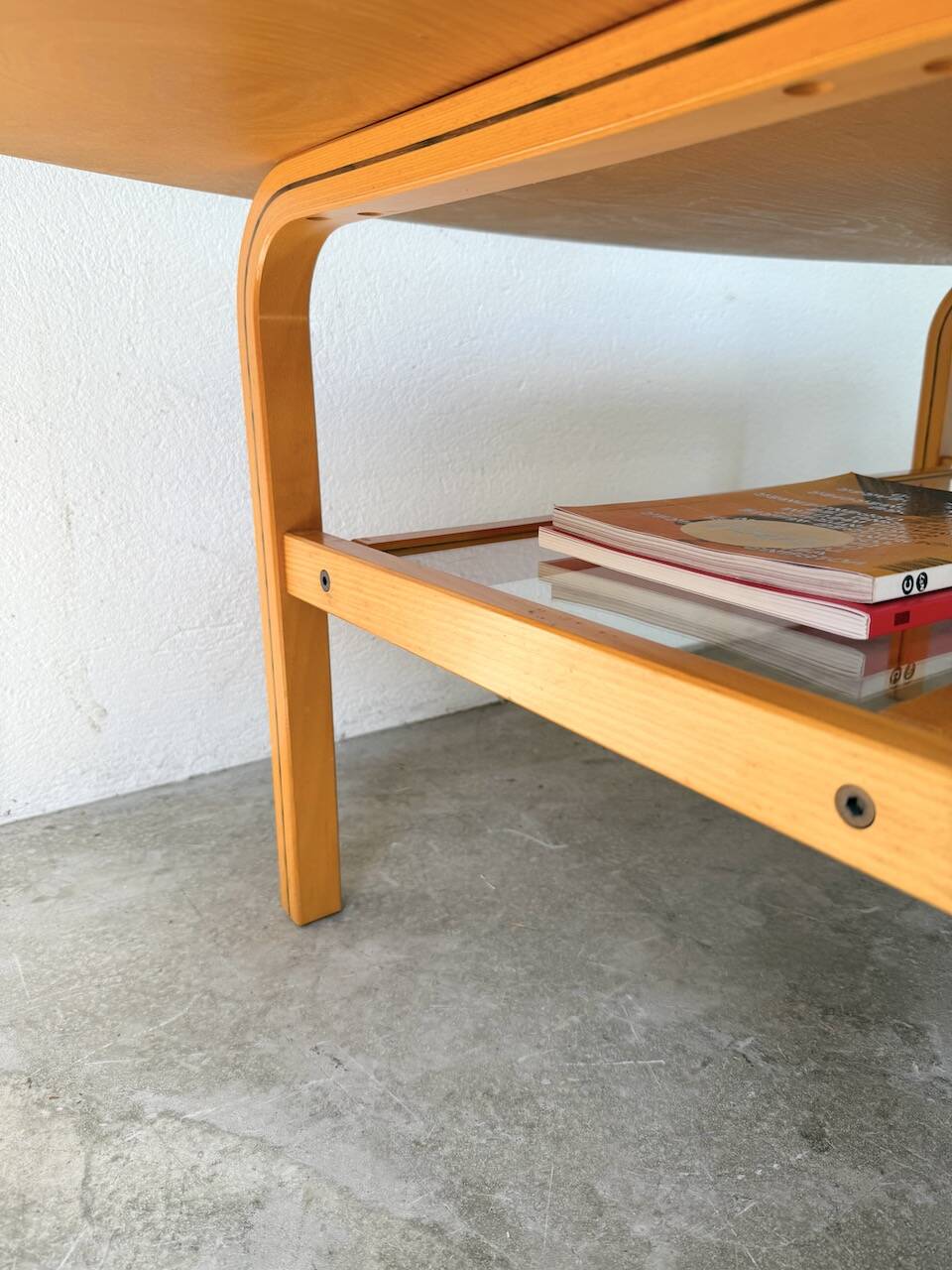 Oval coffee table beech 1980 Aalto Ikea