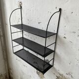 Black metal string shelf