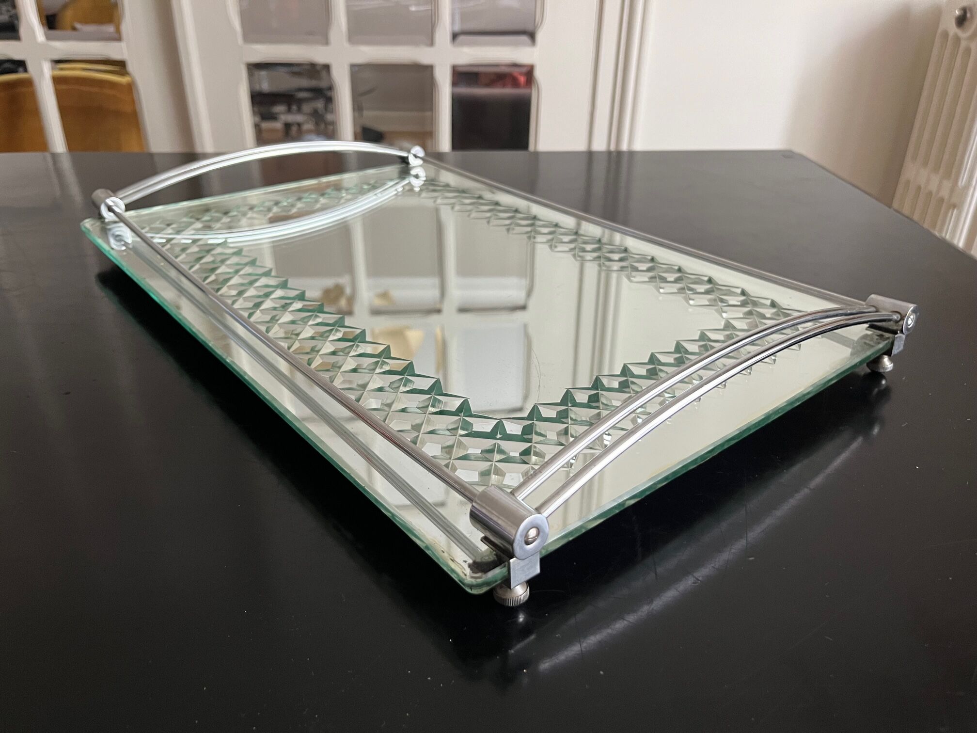Plateau art déco o en miroir