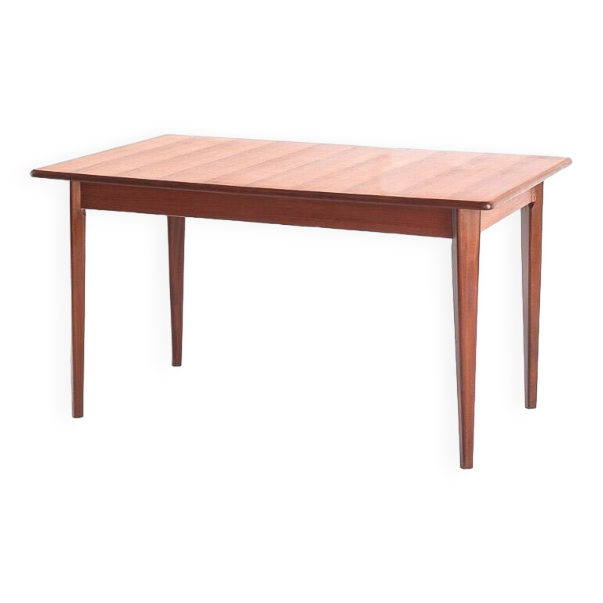 Vintage Scandinavian style table with central extension. Teak wood. France, 1960s