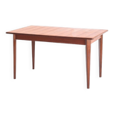 Vintage Scandinavian style table with central extension. Teak wood. France, 1960s