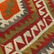Red & Green Tribal Handmade Turkish Kilim Rug, 163x316Cm