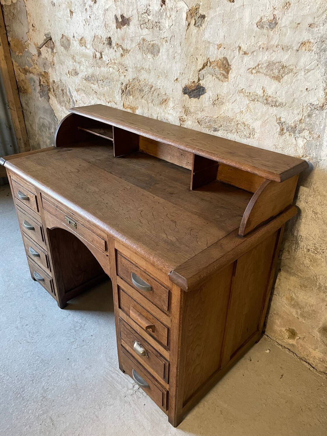 Antique solid oak desk