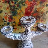 Ceramic scum three-branched lava candlestick