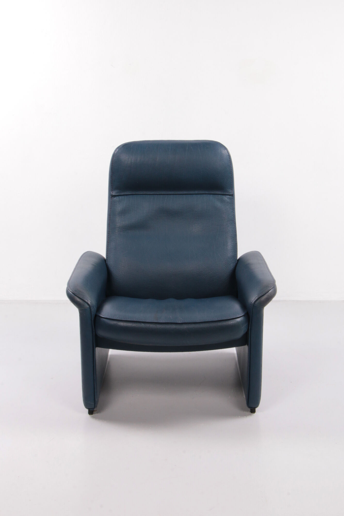 De Sede DS 50 Relax armchair with Hocker leather Petrol colour, 1980 Switzerland