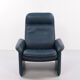 De Sede DS 50 Relax armchair with Hocker leather Petrol colour, 1980 Switzerland