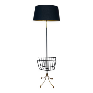 Lampadaire de parquet - noir laiton