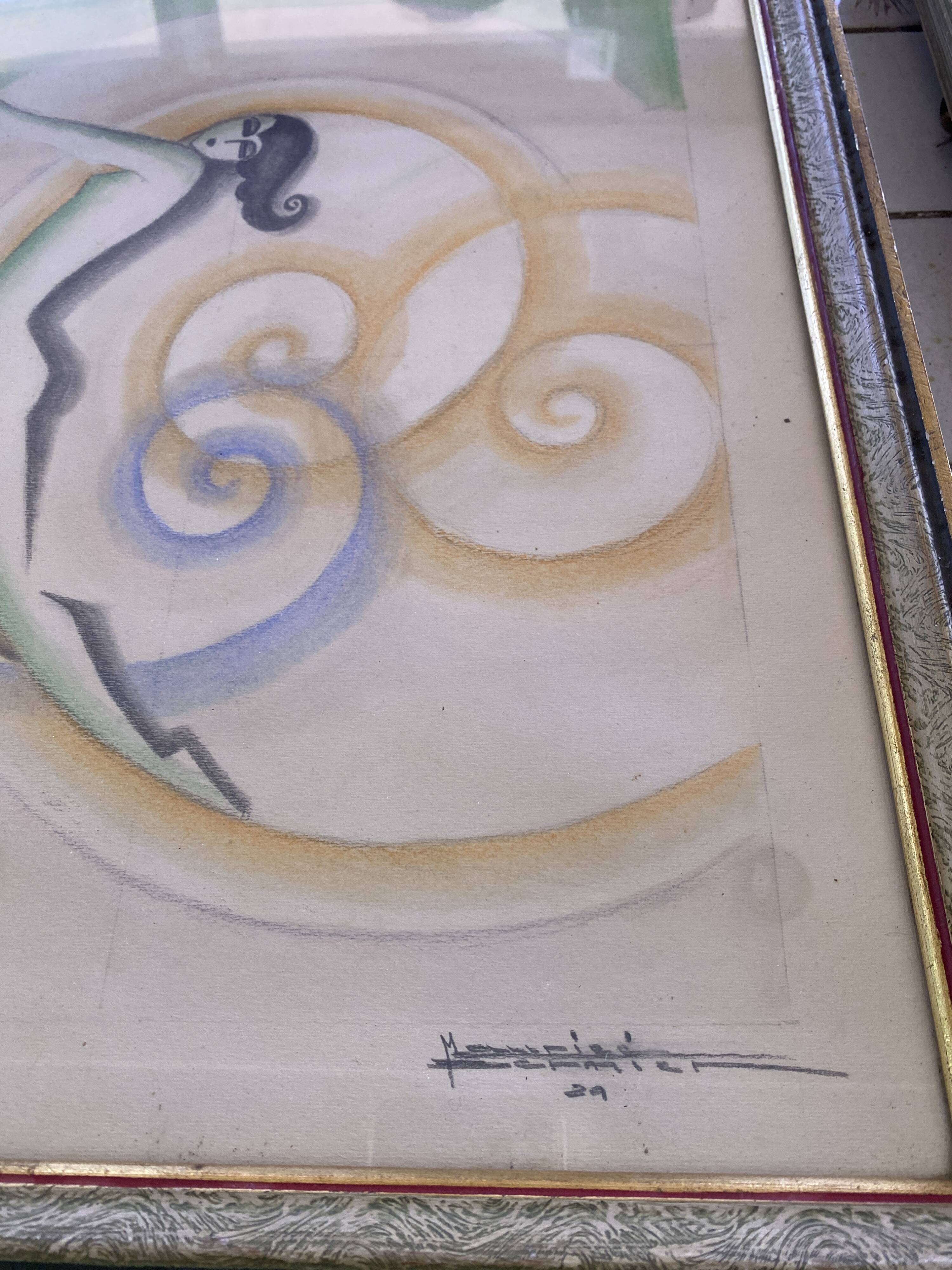 Original Art Deco drawings 1929 pair