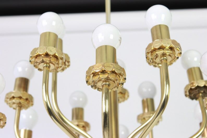 Brass chandelier 1970s