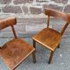 Paire de chaises bistrot bois courbé  1950