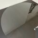 Round dining table chrome and glass / italy, 1980s