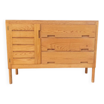 Commode Pierre Gautier-Delaye Week-end en pin 1960