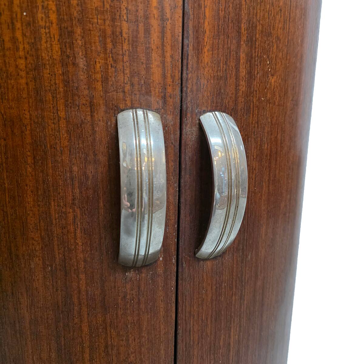 French Art Deco Mahogany round Bar Furniture, 1920/30s