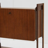 Vintage Italian mid-century bookcase wall cabinet from the 1960s, Italy.