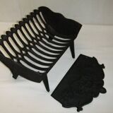Log holder, old cast iron andiron