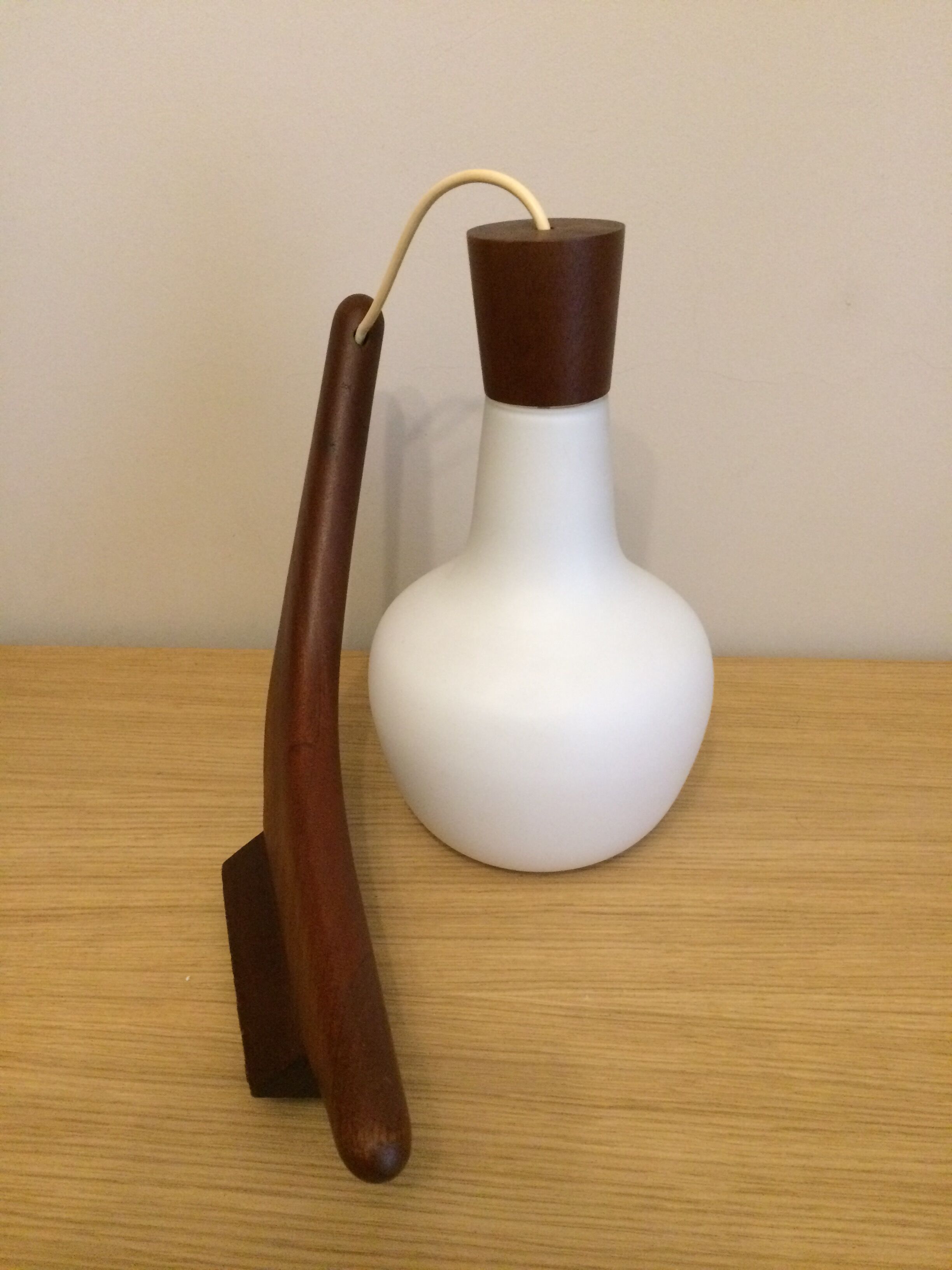 Scandinavian wall light teak 1960