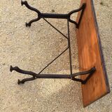 Cast iron and wood bistro table