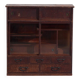 Antique Japanese display cabinet with sliding glass doors – Taishō–Shōwa period (circa 1920–1950)