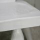 Pair of tripod chairs, gouged seats. Brutalist, circa 1960. Painted wood.