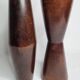 Pair of bamboo design vases, vintage, 80s, 30 cm