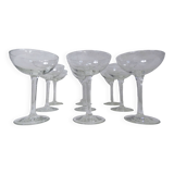 9 champagne glasses