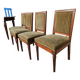 Lot de 4 chaises en acajou et velours