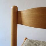 4 vintage straw chairs