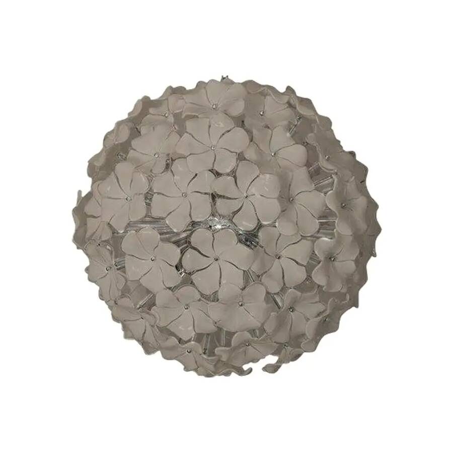 Venetian Beige Flowers Murano Glass Sputnik Chandelier