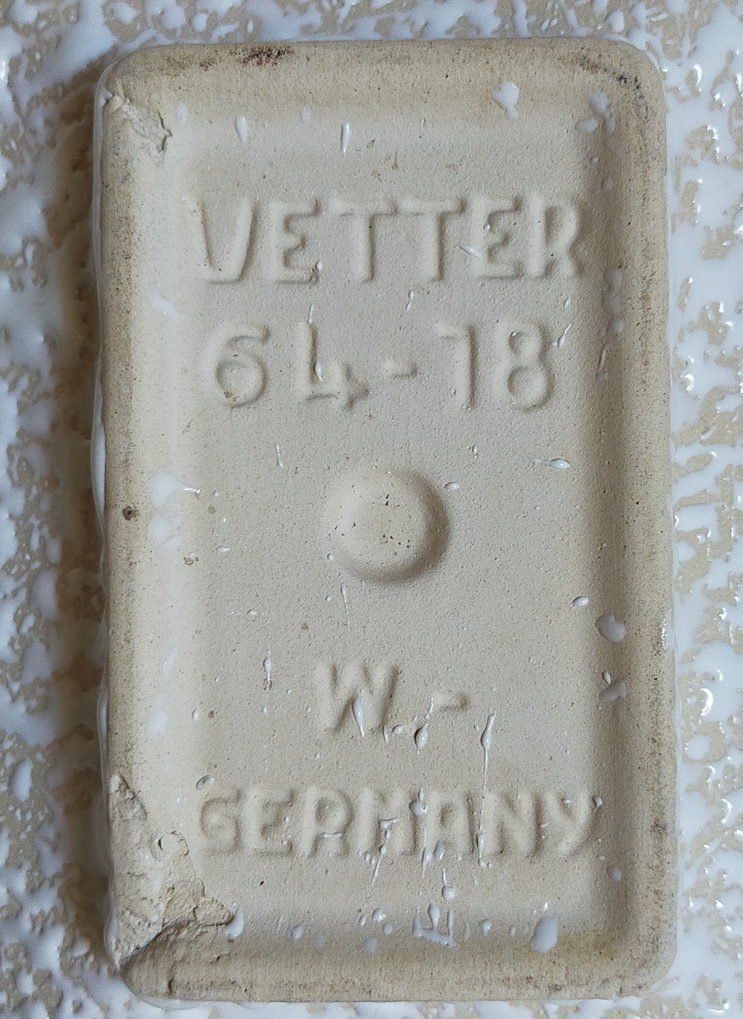 Ceramic cactus pot veter, west-germany model n° 64 with white foam