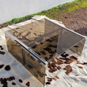 Smoked glass coffee table by Galloti and Radice Italy, 1970s
