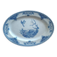 Plat ovale camaïeu de bleu en faïence de Gien
