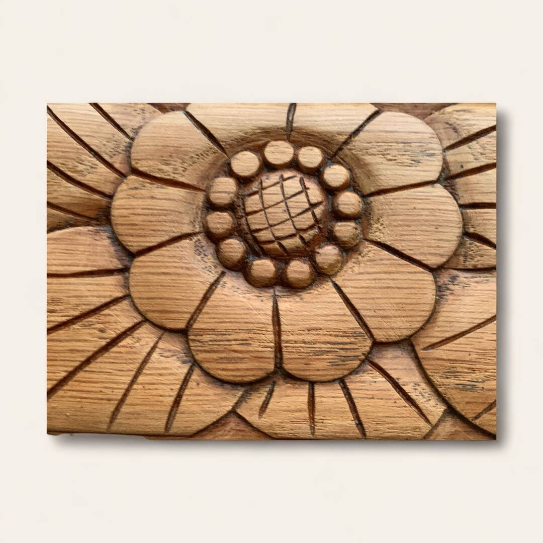 Parisian Art Deco style wardrobe in solid raw oak, 1950