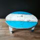 Table basse vintage en tôle de bidon industriel