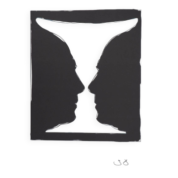 Jasper johns : coupe aux deux picasso - lithographie originale signée