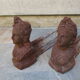 Pair of andirons old cast-iron