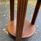 Table d'appoint ronde art déco en chêne massif 1950