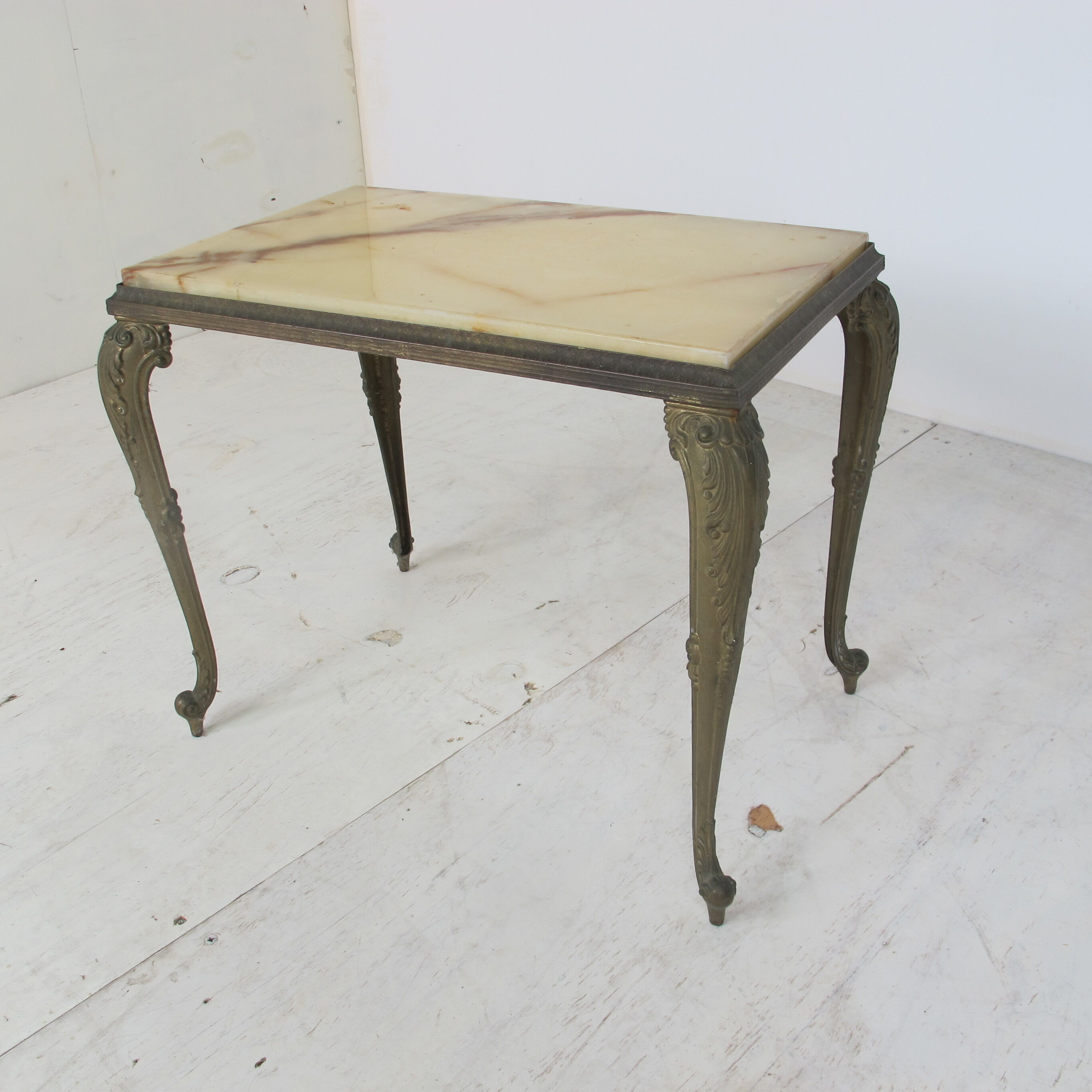 Regency marble and brass side table, 1950s