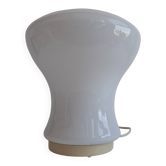 Lampe de table en verre opalin tchécoslovaque d'Ivan Jakeš des années 1970