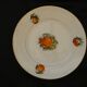 6 flat plates in orchies earthenware. fruit design.