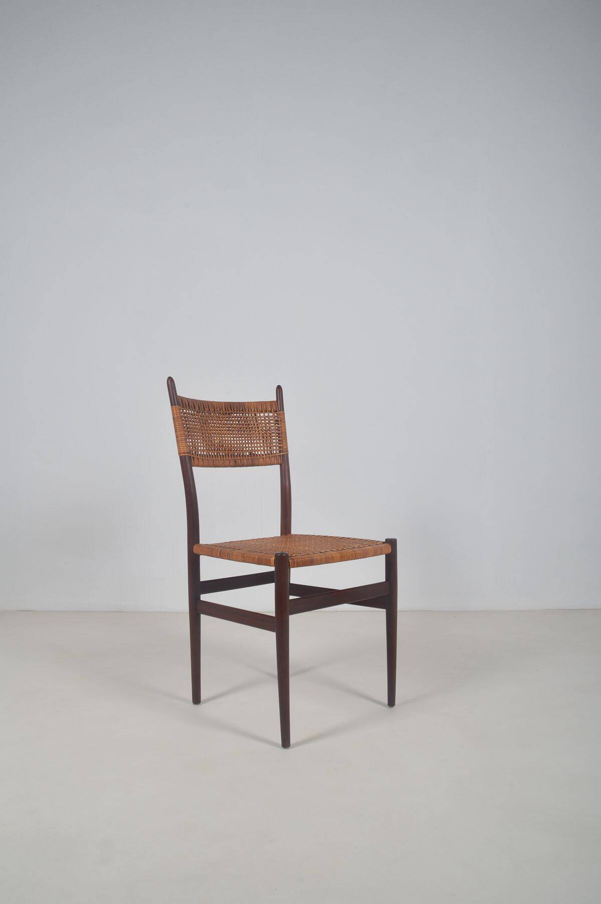 Teak and rattan chair, 1960s