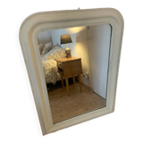 Matte white Louis Philippe style mirror