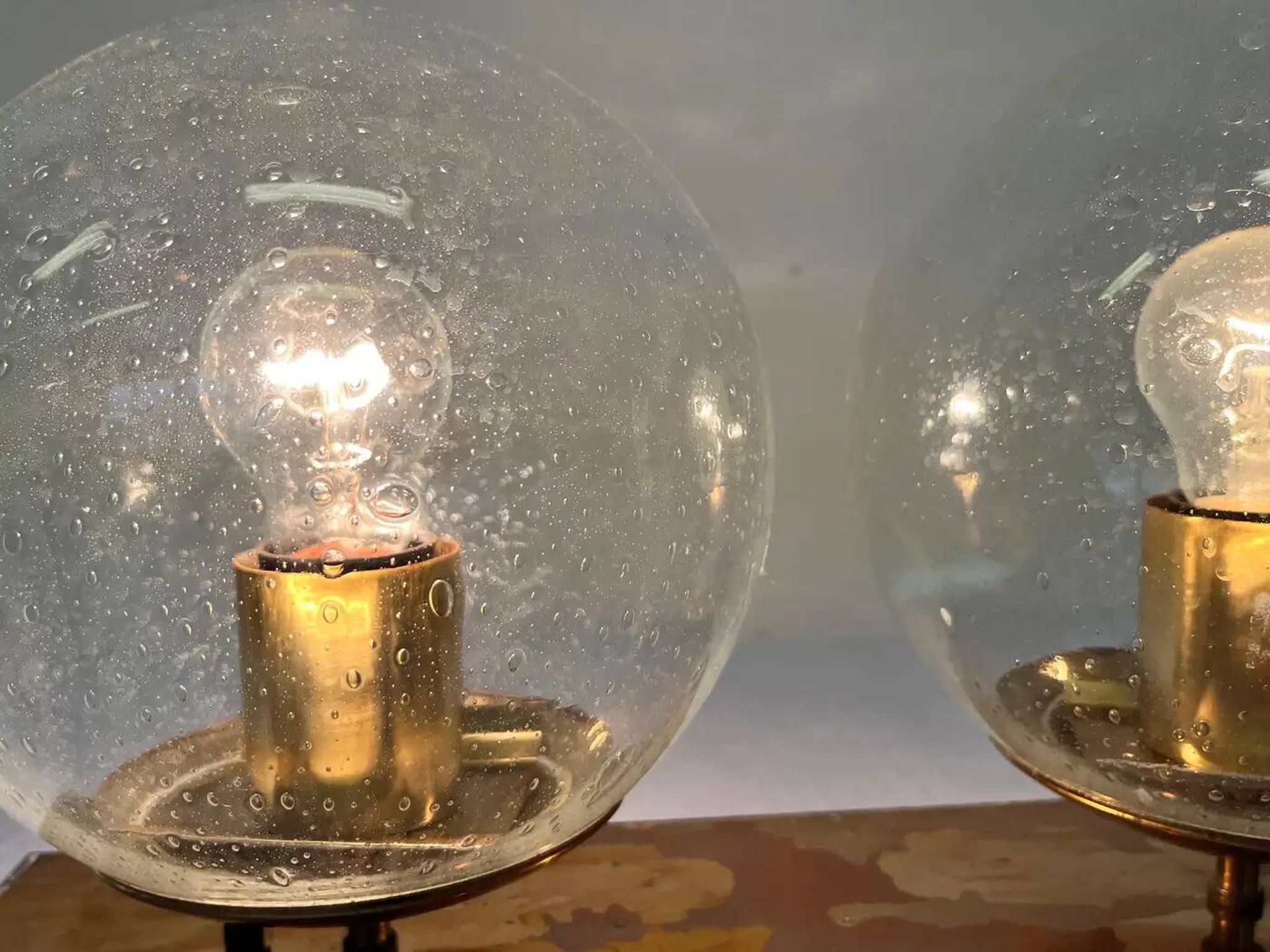 Midcentury brass wall or ceiling lamp by Kamenicky Senov, 1970s
