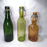 Trio old brewery bottles